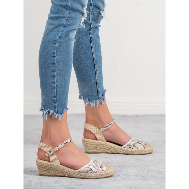 Best Shoes Klínové espadrilky hnědý 2