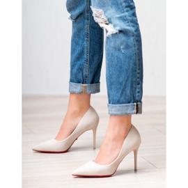 Jumex Semišové podpatky béžový 1