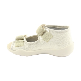 Befado žluté dětské boty 342P003 hnědý žlutá 2