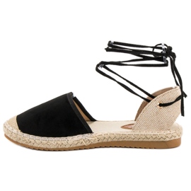 SHELOVET Vázané espadrilky černý 1
