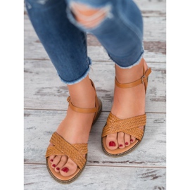 SHELOVET Velbloudí sandály hnědý 2