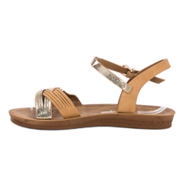 SHELOVET Pohodlné sandály hnědý 1