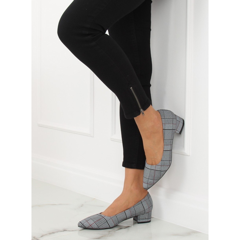 Black Check Black Pumps CC207P Black černý šedá vícebarevný 1