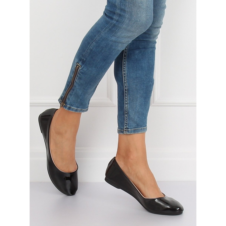 Černé dámské balerínky JX76P Black černý 2