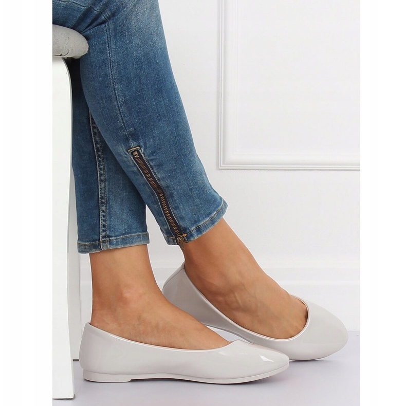 Šedé dámské balerínky JX76P Grey šedá 1