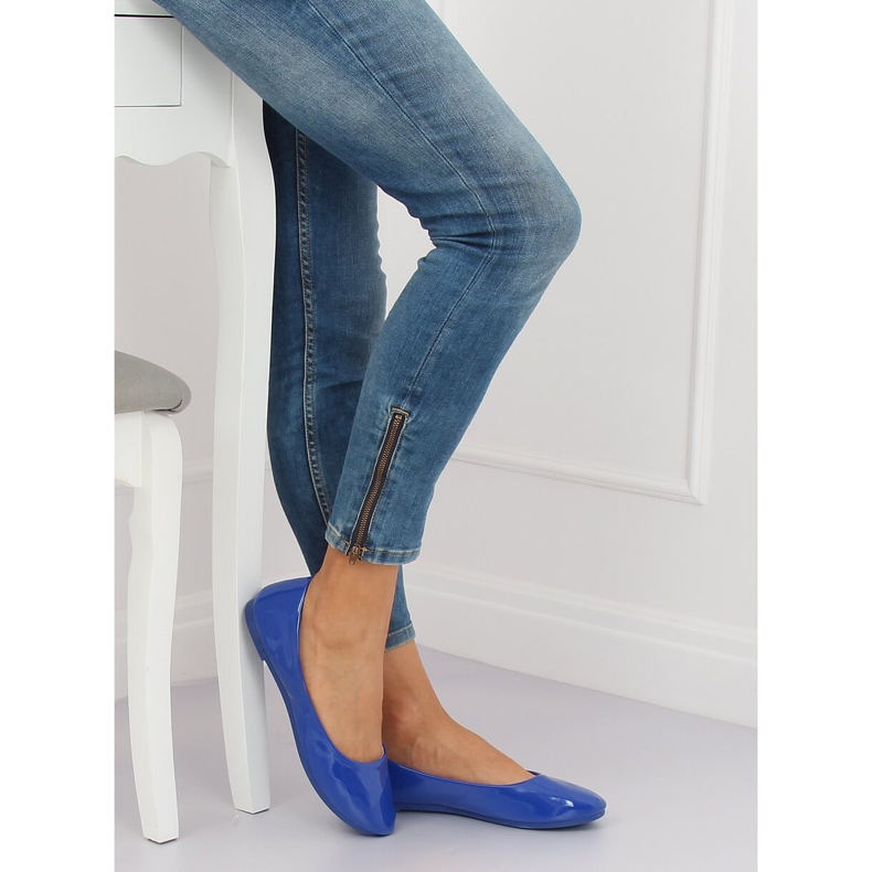 Dámské kobaltové baleríny JX76P T.BLUE modrý námořnická modř 1