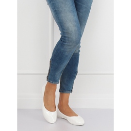 Bílé dámské balerínky JX76P White bílý 2