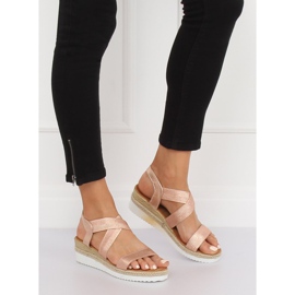 Růžové dámské sandály S81 Champagne růžový 2 Růžové dámské sandály S81 Champagne růžový 2