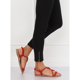 Červené dámské sandály L520 Red 2