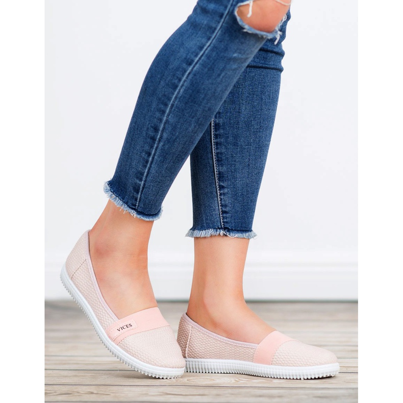 Růžové slipy VICES růžový 2