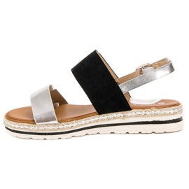 SHELOVET Pohodlné sandály černý šedá 1