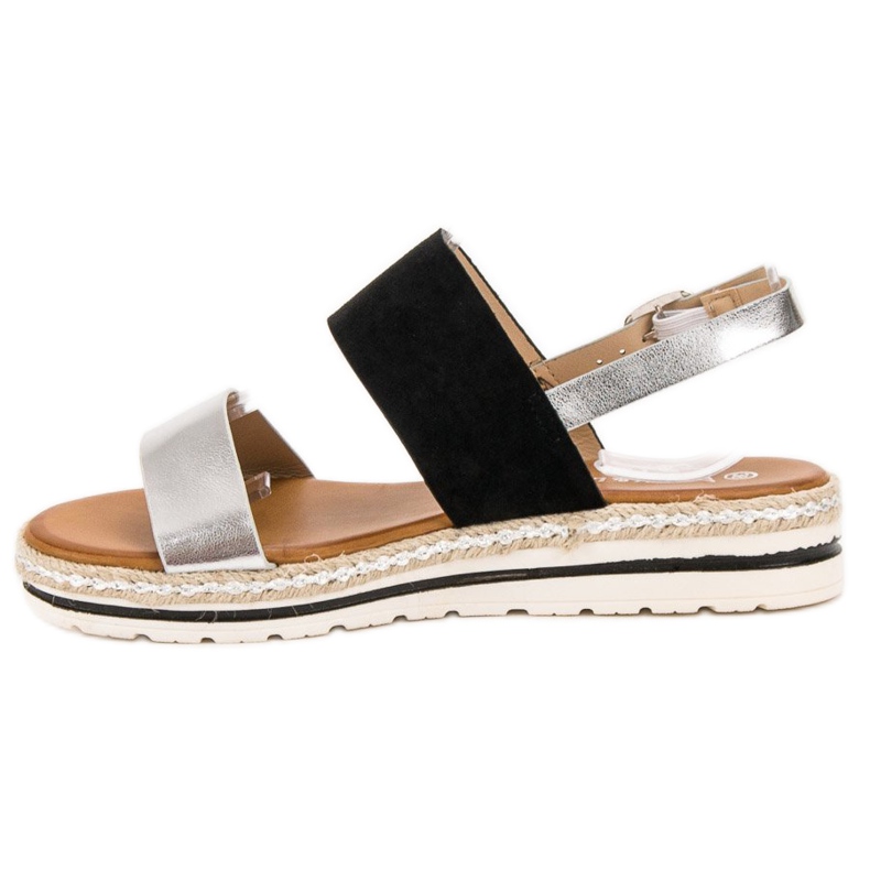 SHELOVET Pohodlné sandály černá šedá 1