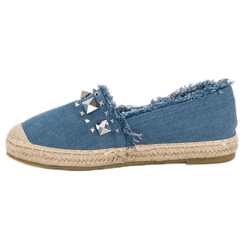 Bestelle Espadrilky s cvočky modrý 1