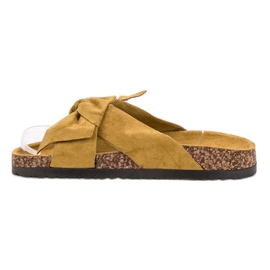 Cm Paris Semišové pantofle žlutá 1