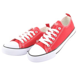 American Club Dámské svázané červené tenisky LH18 3