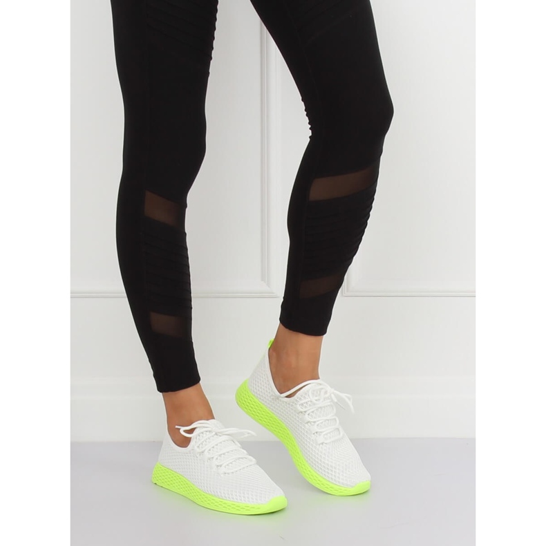 Bílé a žluté sportovní boty NB283 Fluorescence Yellow bílý žlutá 2
