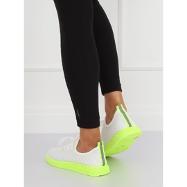 Bílé a žluté sportovní boty NB283 Fluorescence Yellow bílý žluť 1