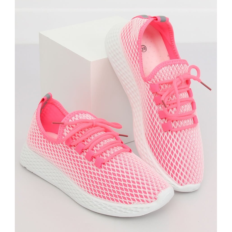 Růžová sportovní obuv NB283 Fluorescence Peach Red bílý růžový 2