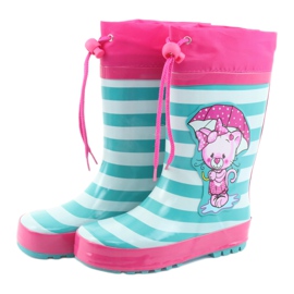 American Club Americké holínky.Kotě po výstavě růžový zelená 3