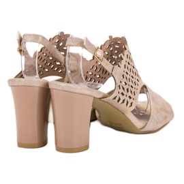 Goodin Prolamované sandály růžový 1