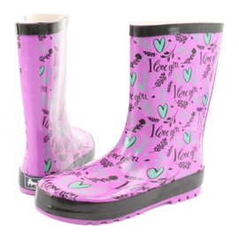 American Club Americké boty na srdce černá fialový zelená 4