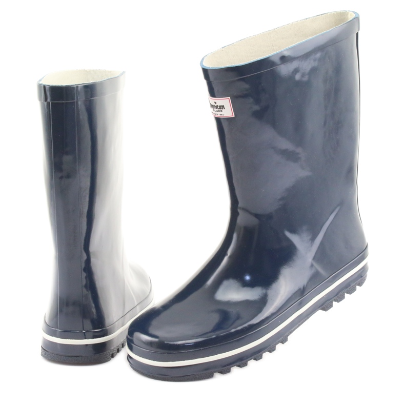 Námořně modré neizolované galoše American Club bílý námořnická modrá 4
