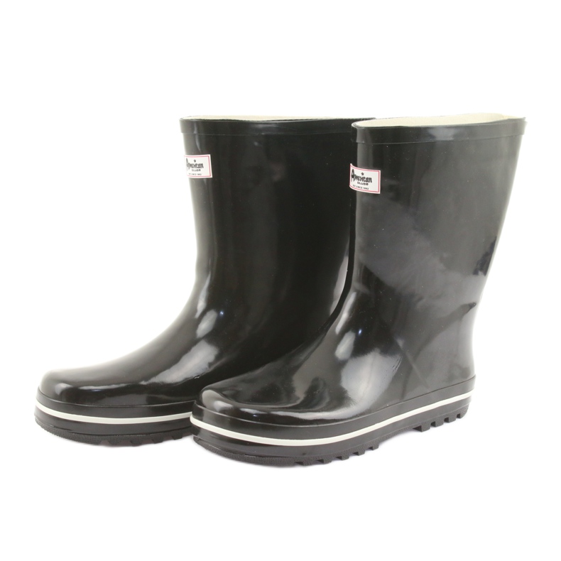 American Club Americké kluby černé neizolované galoše bílý černá 3