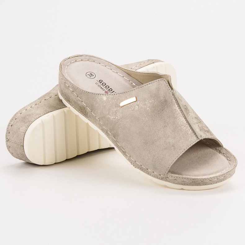 Goodin Zlaté pantofle hnědý žlutá 1