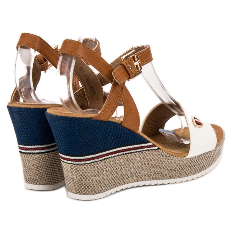 Goodin Módní sandály bílý hnědý 1 Goodin Módní sandály bílý hnědý 1