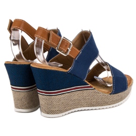 Goodin Džínové sandály hnědý modrý 1