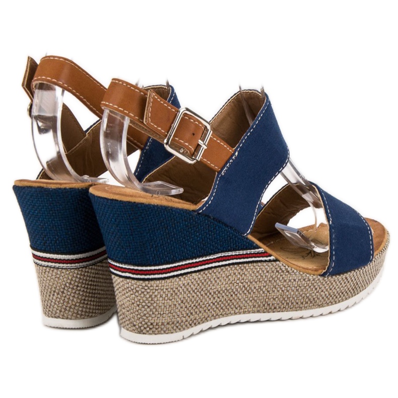 Goodin Džínové sandály hnědý modrý 1