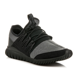 Adidas Tubular Radial J černá šedá 1