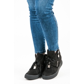 Seastar Semišové tenisky na klínku černý 1