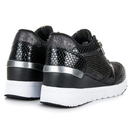 Kylie Sportovní obuv na klínku černá 1 Kylie Sportovní obuv na klínku černá 1