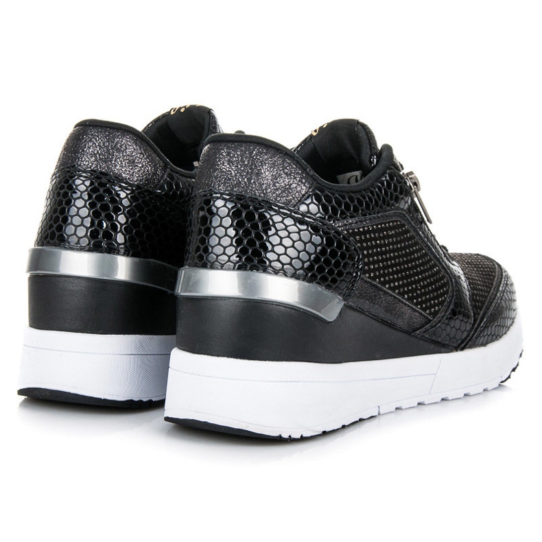 Kylie Sportovní obuv na klínku černá 1 Kylie Sportovní obuv na klínku černá 1