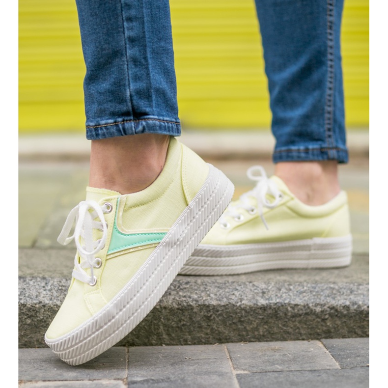 Kylie Tenisky Na Platformě žlutá 1