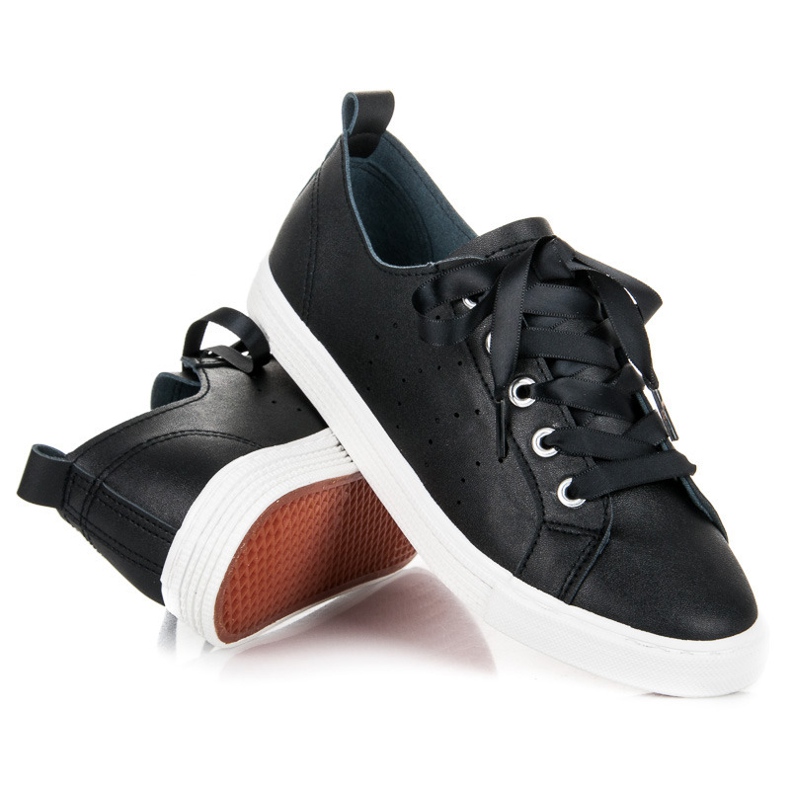 Kylie černé Tenisky Svázané Stuhou černý 2