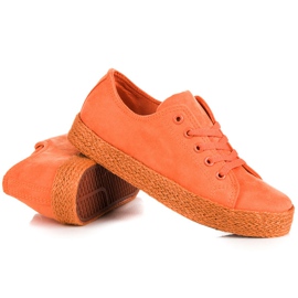 Kylie Oranžové tenisky Espadrilky pomerančový 2
