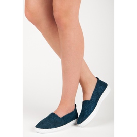 VINCEZA Kožená klip modrý 2