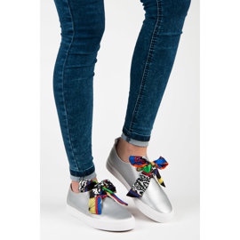 Seastar Stylové tenisky svázané stuhou šedá 1