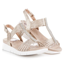 Kylie Sandály S Krystaly žlutá 1