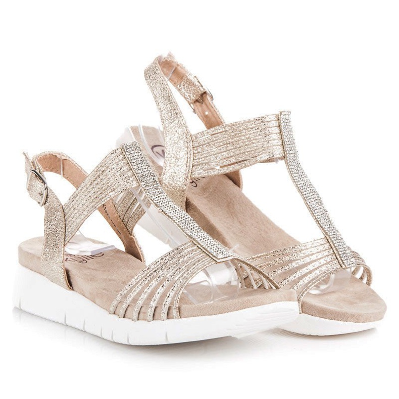 Kylie Sandály S Krystaly žlutá 1