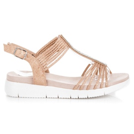 Kylie Sandály S Krystaly hnědý 1