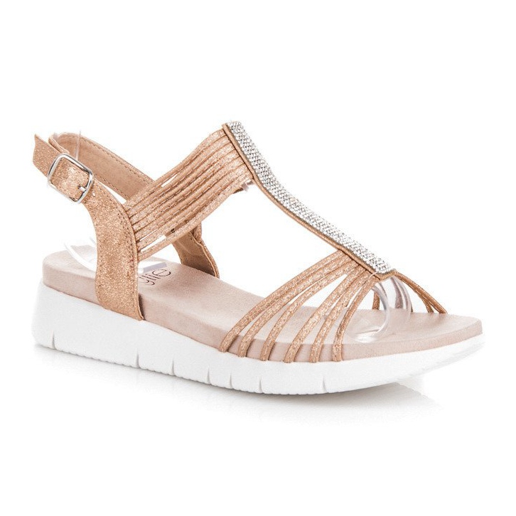 Kylie Sandály S Krystaly hnědý 2