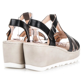 Kylie Sandály na klínku černý 2