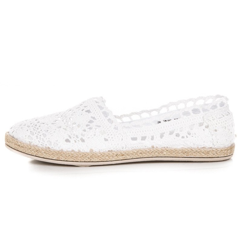 Seastar Bílé krajkové espadrilky bílý 2