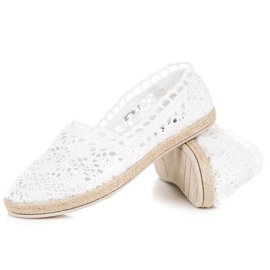 Seastar Bílé krajkové espadrilky bílý 4