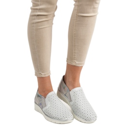 Filippo Bílé slip On boty bílý 5