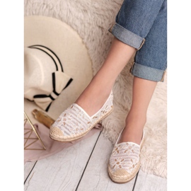 Seastar Krajkové espadrilky bílý žluť 1