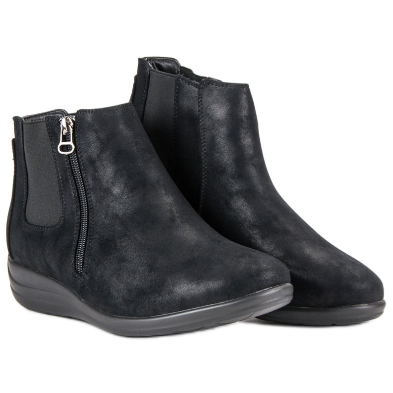 Kylie Černé boty na zip černý 1